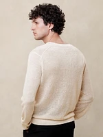 Linen V-Neck Sweater