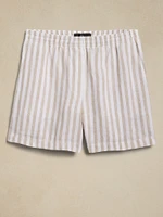 4" Linen Pull-On Short