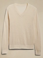 Linen V-Neck Sweater