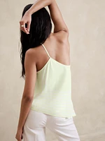 One-Shoulder Silk Top