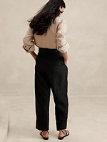 High-Rise Barrel Tencel™-Linen Pant