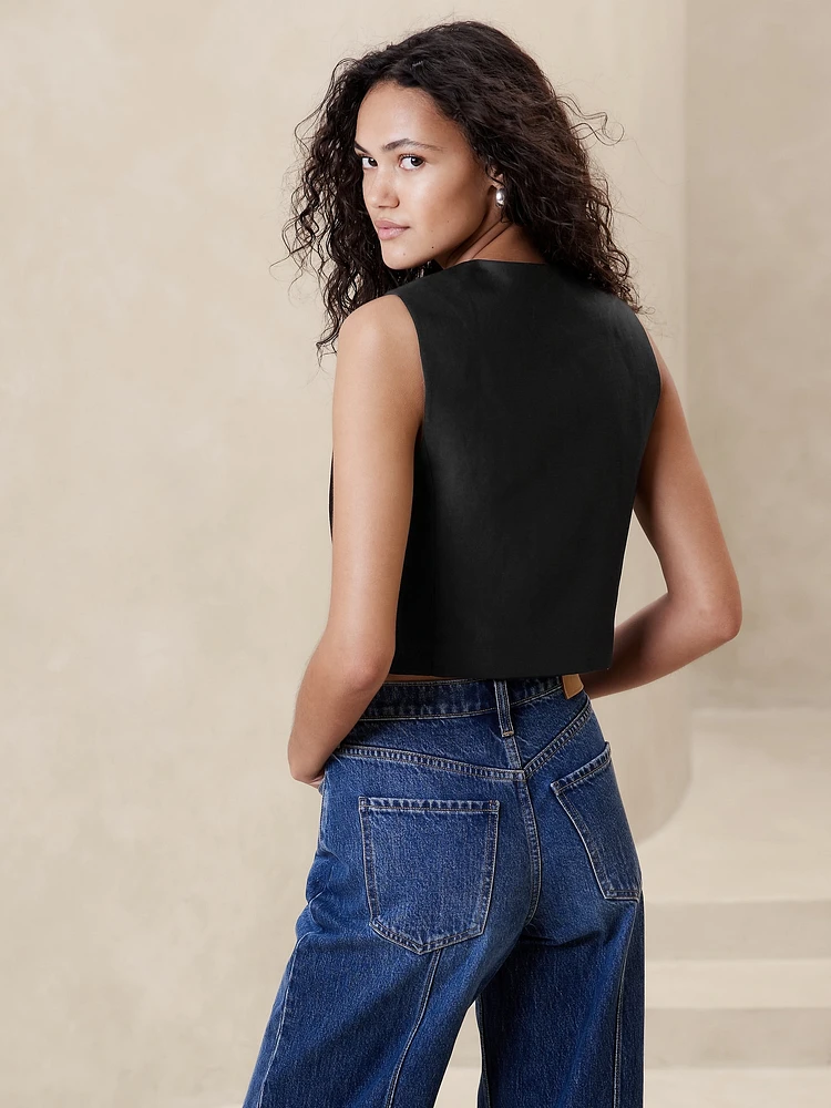 TENCEL™-Linen Cropped Vest