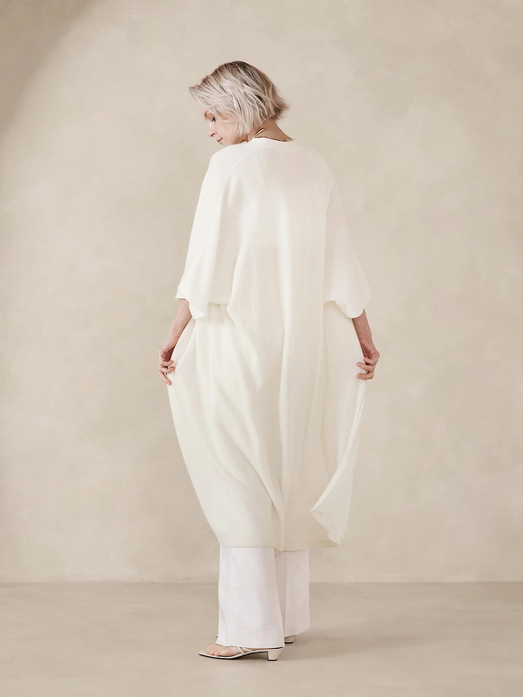 Cashmere-Linen Duster Cardigan