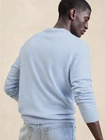 Cashmere-Linen Crew-Neck Sweater