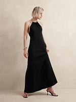 Crepe Halter Gown