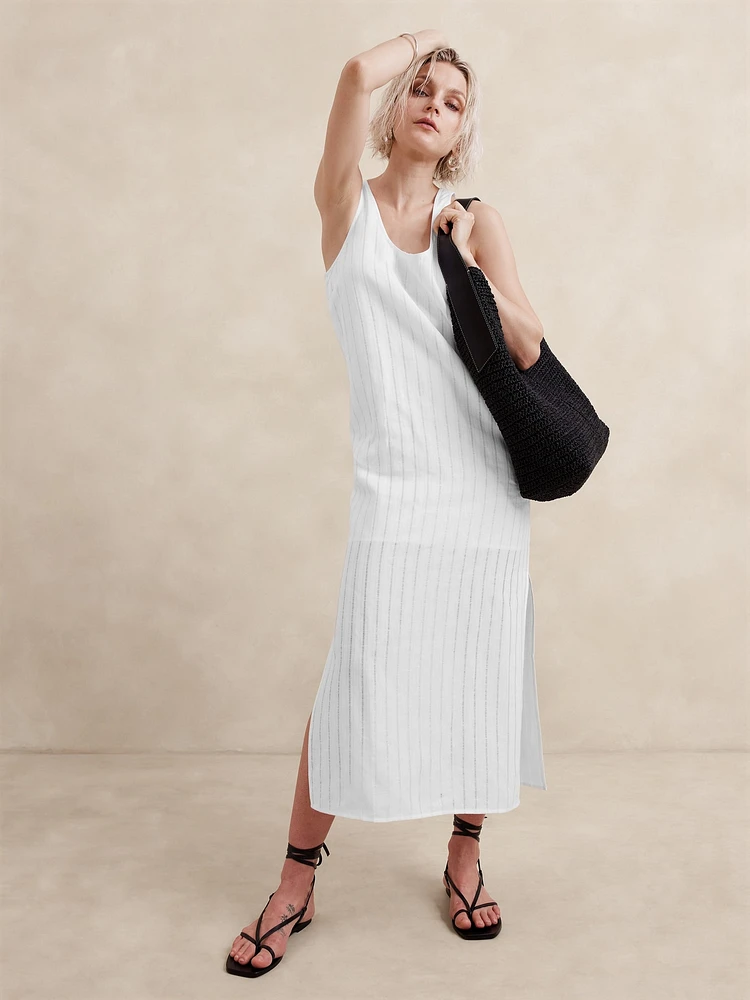 Linen-Cotton Maxi Dress