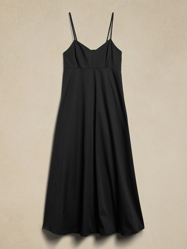 Poplin Cut-Out Maxi Dress