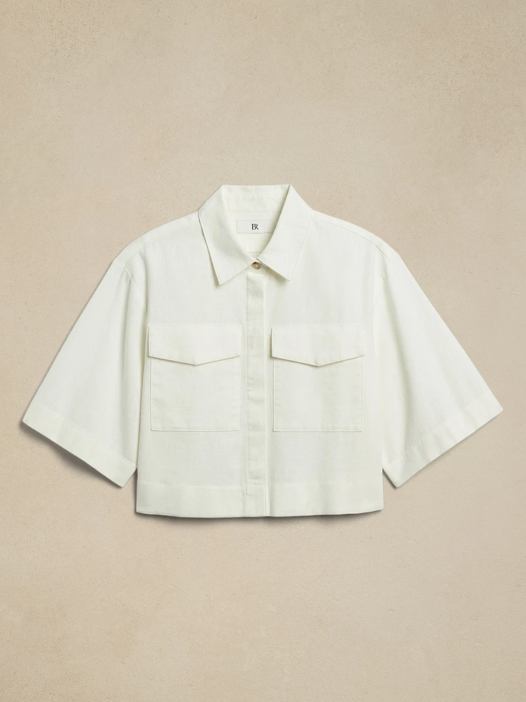 Hemp-Cotton Cropped Shirt