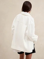 Oversized Linen Shirt Jacket