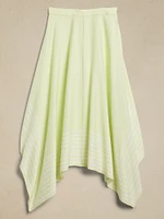 Silk Handkerchief-Hem Skirt