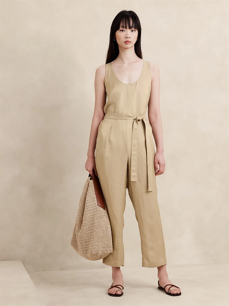 Viscose-Linen Jumpsuit