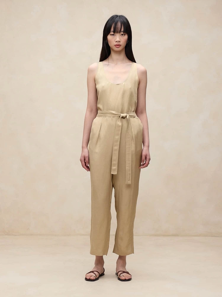 Viscose-Linen Jumpsuit