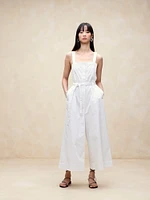 Cotton Wide-Leg Jumpsuit