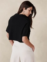 Cotton Cropped Resort Sweater