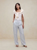 High-Rise Relaxed Linen Pant