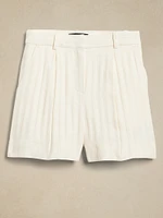 Stripe Viscose-Linen Short