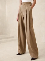 Wide-Leg Italian Wool Pant