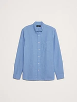 Linen-Cotton Pique Shirt