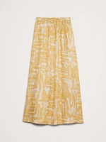 Viscose-Linen Maxi Skirt