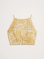 Viscose-Linen Cropped Tank