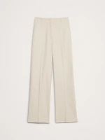 High-Rise Wide-Leg Cropped Pinstripe Pant