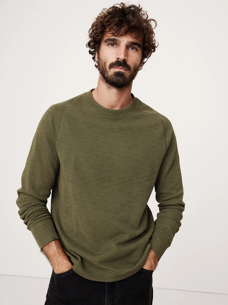 Slub Double-Knit Crew-Neck T-Shirt