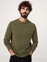 Slub Double-Knit Crew-Neck T-Shirt