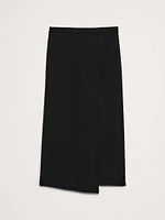 Merino Wrap Midi Skirt