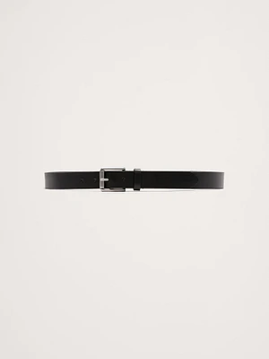 Leather Belt with Beveled Edges