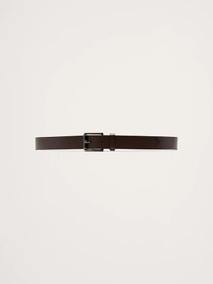 Leather Belt with Beveled Edges