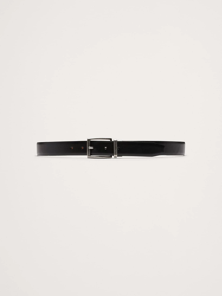 Reversible Leather Dress Belt