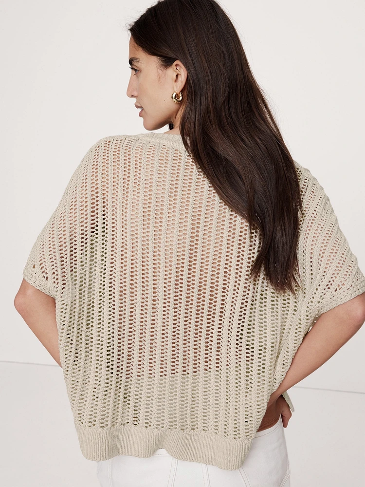 Oversized Cotton Dolman Sweater Top