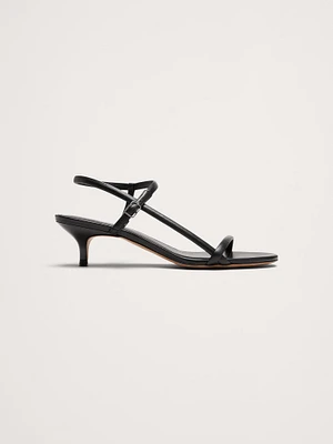 Terzo Leather Kitten-Heel Sandal