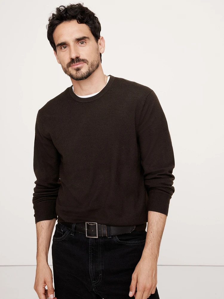 Italian Merino Crew-Neck Sweater