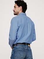 Linen-Cotton Pique Shirt