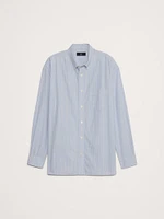 Oversized Washed Cotton Poplin Shirt