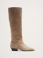 Italian Suede Knee-High Boot