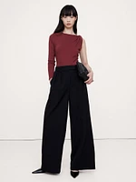 Cotton-Tencel™ Twisted One-Sleeve Top