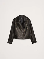 Enola Leather Moto Jacket