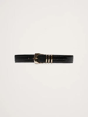 Fiori Embossed Leather Belt