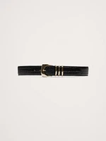 Fiori Embossed Leather Belt