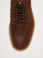 Lace-Up Italian Waxed Suede Boot