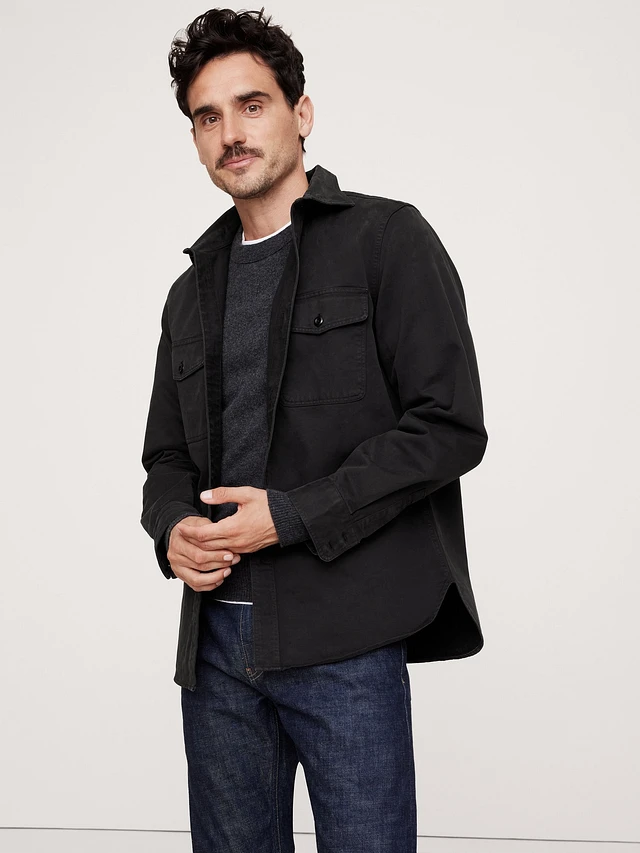 Cotton Twill Shirt Jacket