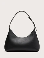 Leather Crescent Shoulder Bag