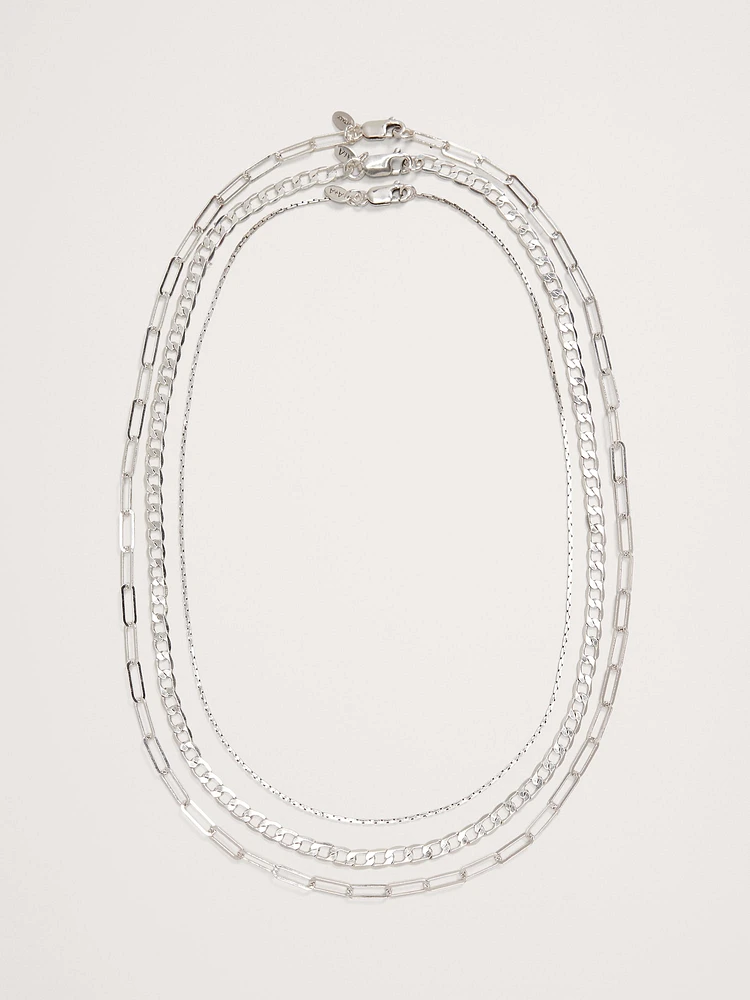 Ravena Delicate Chains Set Of 3 by Aureus + Argent