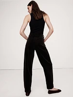 High-Rise Bow Corduroy Pant