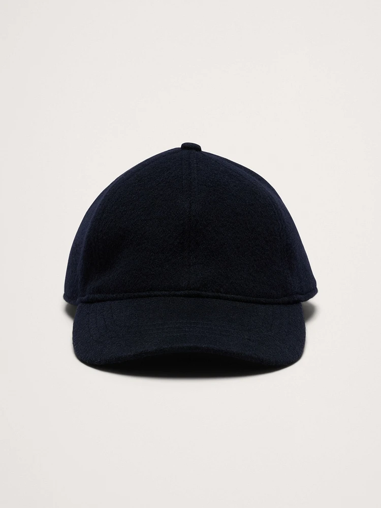 Melton Wool-Blend Baseball Cap by Crown