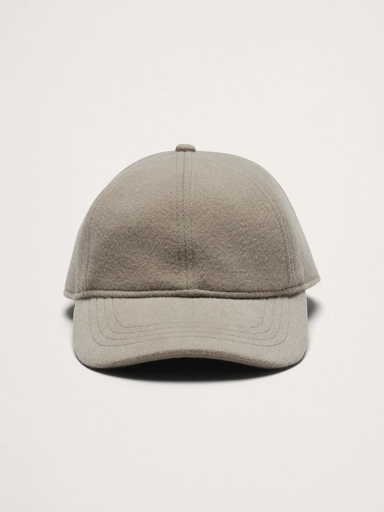 Melton Wool-Blend Baseball Cap by Crown Cap