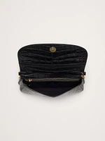 Embossed Leather Crossbody Bag