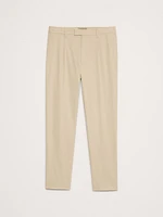 Pleated Cropped Italian-Stretch Chino